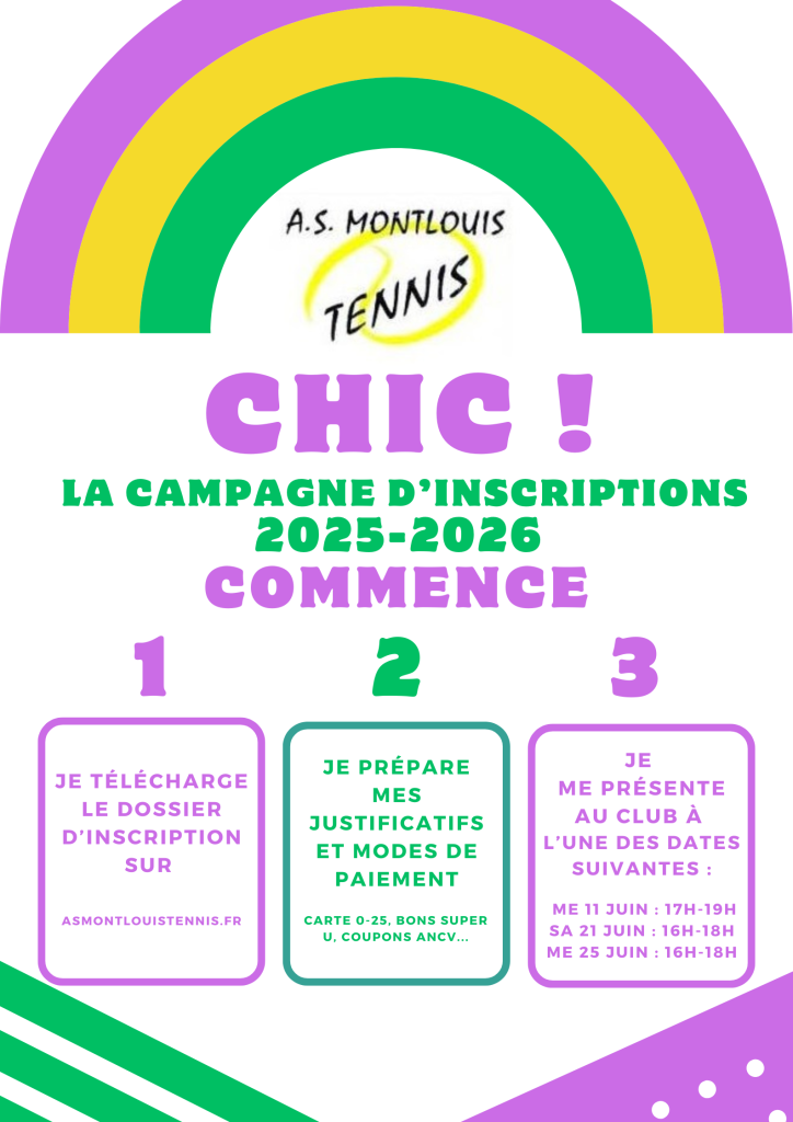 CAMPAGNE d’inscriptions 25-26